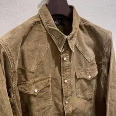 タグ付新品！ RRL スリムフィット コーデュロイ ウエスタンシャツ