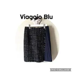 Viaggio Blu ツイード切替タイトスカート2のサムネイル
