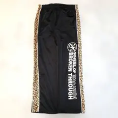 archive black leopard y2k ジャージ トラックパンツ 黒