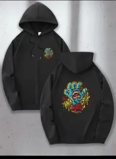 SANTA CRUZ ブラックパーカー XXL