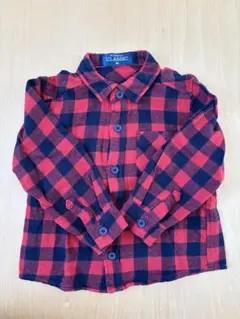 ELFINDOLL チェック柄長袖シャツ 95