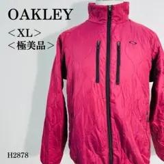 【極美品】オークリー キルティングジャケット ダブルジップ 軽量 XL レッド系