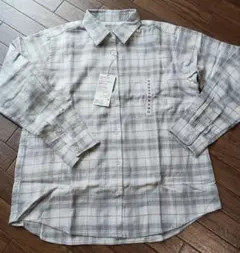 【新品・未使用】 無印良品、両面起毛フランネル長袖シャツ