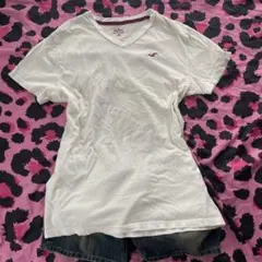 Hollister Vネック Tシャツ ホワイト S