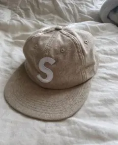 Supreme ウールSロゴ ベージュキャップ　6パネルのサムネイル