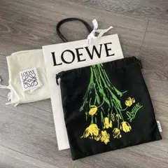 LOEWE ロエベ 巾着 ポーチ バッタ 鳥 ナチュラル - メルカリ