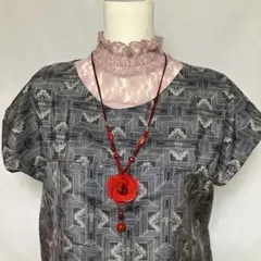 着物リメイク//大島紬//チュニックNO345