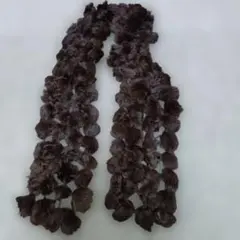 ダークブラウン ファー風 マフラー