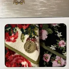 フェイラー ハンカチ シェニ－ル織 ローズ 花柄 2枚セット