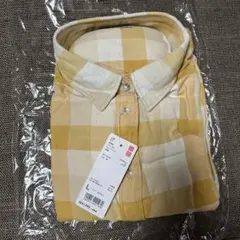 新品！UNIQLO チェック柄フランネルシャツ Lサイズ