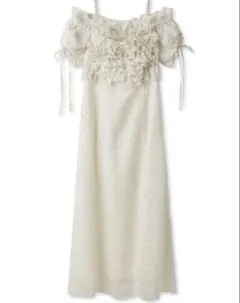 SNIDEL ボリュームラッフルフリルプリントワンピース