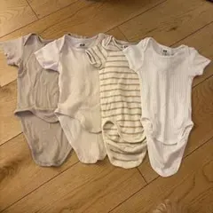 H&M　半袖ボディースーツ　4点セット　ベビー　赤ちゃん　新生児　肌着　50cm