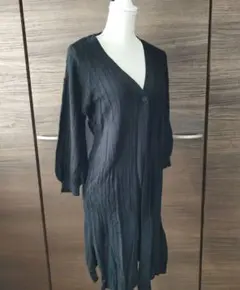 新品未使用タグ付☆HK WORKS LONDON ロングカーディガン 黒