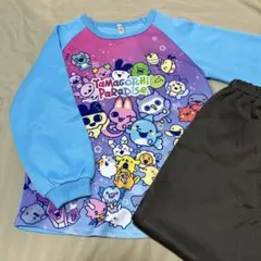 たまごっちパラダイス 光るパジャマ 110cm 肌側綿100％ ブルー