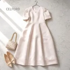 CELFORD 美香コラボ ワンピース 袖シフォン シースルー 36 膝丈 - メルカリ