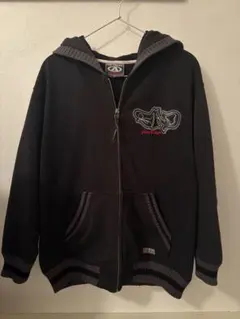 AB TECH 黒 M パーカー フロント刺繍