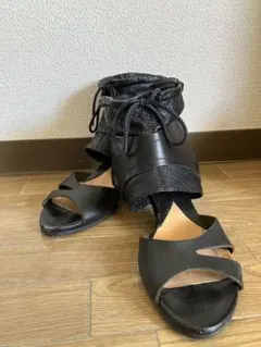 chausser ショセ　サンダル　L 革　黒　夏　MADE IN JAPANのサムネイル