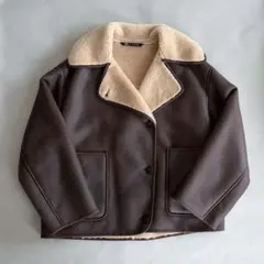 ZARA ザラ ムートン ブラウンジャケット L