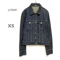 【J.CREW】ジェイクルー　ダークブルーデニムジャケット　ジージャン　XSのサムネイル