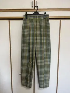 6（ROKU）チェック柄ストレートパンツ 38（M）