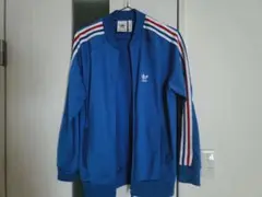 adidas 青 ジャージ Mサイズ