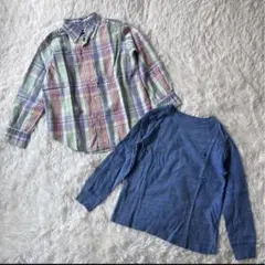 【美品】ラルフローレン　ロンT  チェックシャツ　セット　110