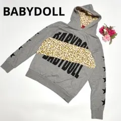 BABYDOLL 927 パーカー L 大人可 ヒョウ柄 ロゴ