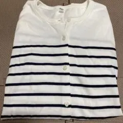 UVカット✨ ユニクロ ボーダー カーディガン XL 白 クルーネック