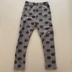 【p.premier】リブ編みキッズレギンス（りんご柄）130㎝