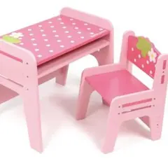 美品♡マザーガーデンMothergarden野いちご木製デスク＆チェアーセット