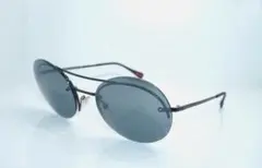 美品　PRADA サングラス ラウンド　ミラー　ブラックのサムネイル