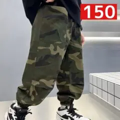 迷彩カーゴパンツ 150 子供 キッズ カモフラ グリーン ダンス 韓国 男の子