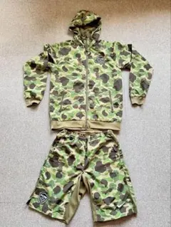 た*る様 FCRB NIKE 迷彩 ナイロンジャケットとショートパンツセット S