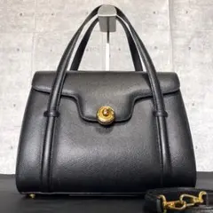 未使用級】MORABITO クロコダイル ブラック ゴールド金具クラッチ