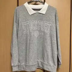 STOCKPORT ポロ襟付きスウェット グレーのサムネイル
