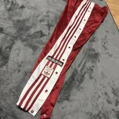 adidas 赤白 スナップボタン ジャージパンツサイズM