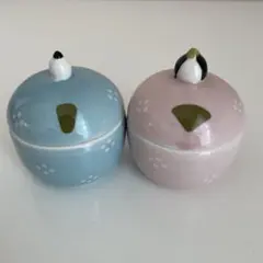 お雛様 陶器 蓋もの 小物入れ