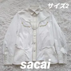 sacai サカイ ドッキング デニム ウエスタンシャツ ペプラム M相当のサムネイル