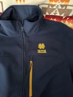 adidas × ノートルダム大学 アメフト 緑×金 大きめ 古着 ゲームシャツ adidas アディダス ノートルダム・ファイティング・アイリッシュ