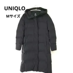 ユニクロ シームレス ダウンロングコート フード ブラック 黒 Ｍ