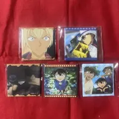 名探偵コナン　メモリアル缶バッジ　バーボン　キッド　ジン　平次　沖田