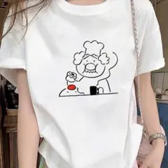 シェフ イラスト 半袖Tシャツ ホワイト　ジャムおじさん