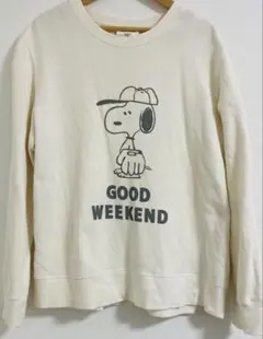 gelato pique PEANUTS コラボ スウェット オフホワ