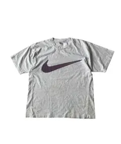 NIKE ナイキ Tシャツ ビッグスウッシュ デカロゴ y2k 短丈 銀タグ
