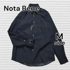 Nota Bene ノータベネ 新品 黒シャツ 長袖シャツ ストライプ ブラックのサムネイル
