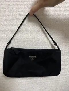 ナイロン ミニ ハンドバッグ ブラックのサムネイル