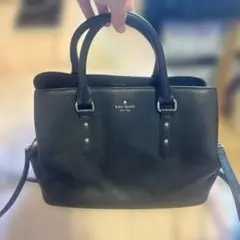 【未使用に近い】ケイトスペード　2way バッグ　黒レザー　ミニバッグ