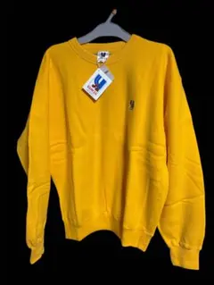 EDWIN FOOT MARK イエロー トレーナー Lサイズ裏起毛付き