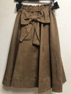 【値下げ⭐︎】シュープリームララ　リボン付 リバーシブルフレアスカートのサムネイル