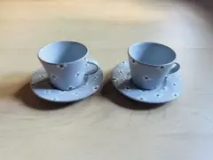 葛西国太郎さん ソーサー＆カップ ケーキ皿 3点セット 葛西国太郎さん ソーサー＆カップ ケーキ皿 3点セット